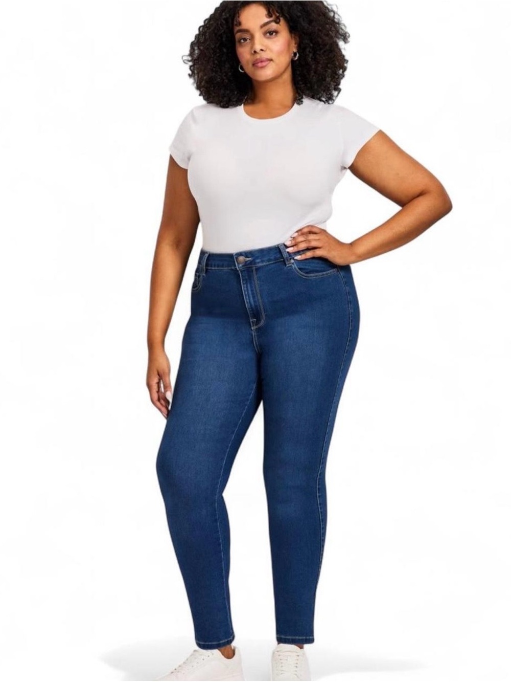 Avenue Jeans Sz 18T High-Rise Curvy Butter Skinny Mid Blue Slimming Feminine